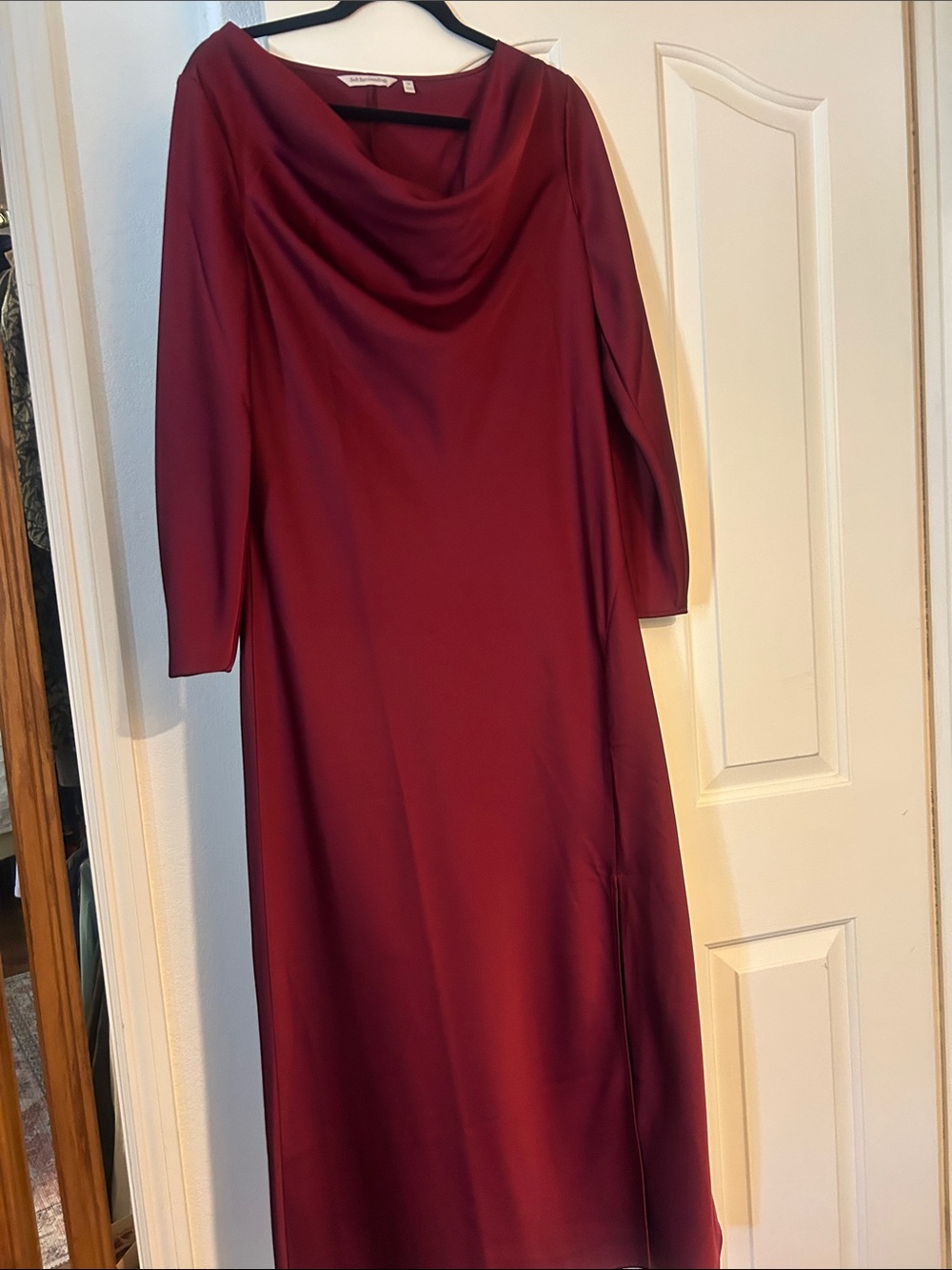 Soft Surroundings Burgundy Cowl-Neck Maxi Dress